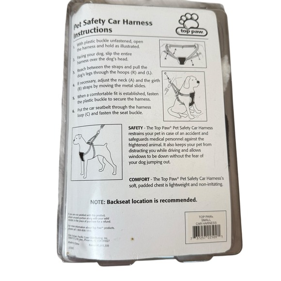 TOP PAW PET SAFETY HARNESS - SIZE SMALL - DOG CAR SAFETY BELT BRAND NEW - Picture 2 of 3
